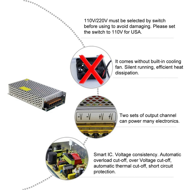 DC 12V 15A 180W Power Supply T - đánh giá và giá Dc Power Supply 12V