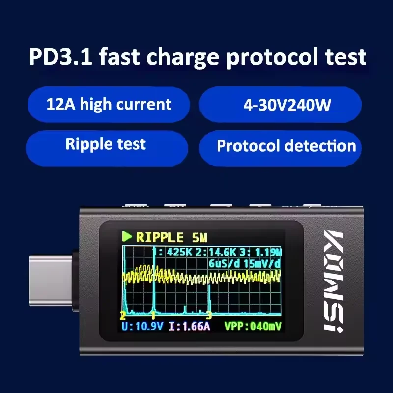KWS-X1 Type-C Current and Volt - đánh giá và giá Power Supply Tester