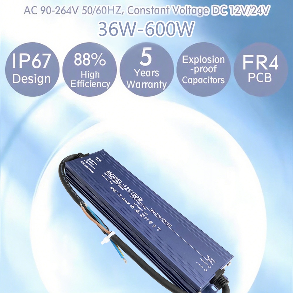 IP67 Waterproof Input 110V-265 - đánh giá và giá Power Supply 500W