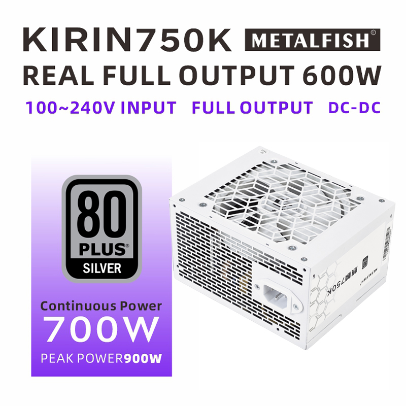 METALFISH KIRIN750K White Chas - đánh giá và giá Power Supply 750W