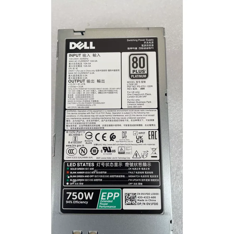 for DELL 750W EPP Green Standa - đánh giá và giá Power Supply 750W